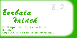 borbala haldek business card